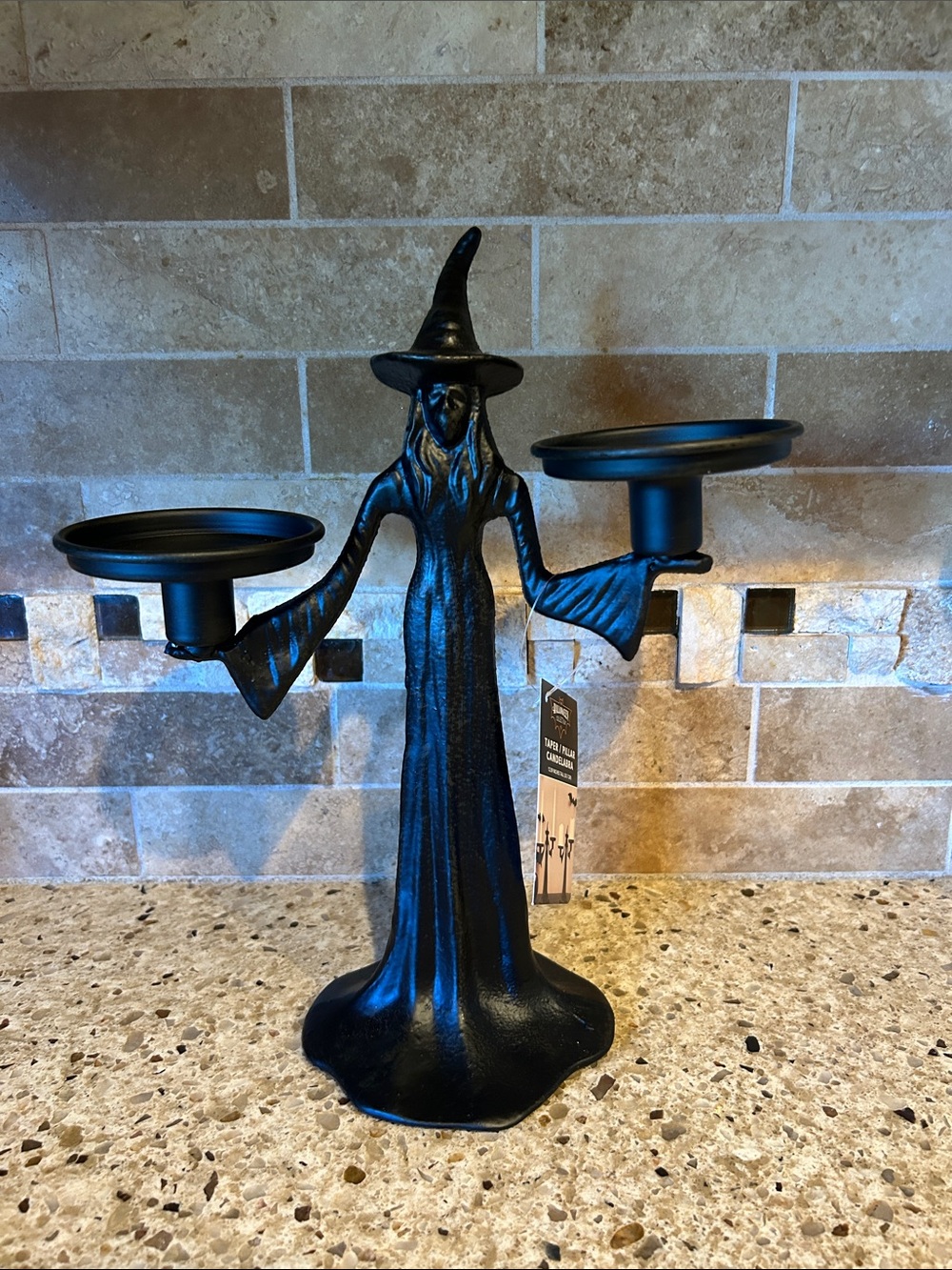 The Halloween Collection Witch Candelabra
Matte Black Metal